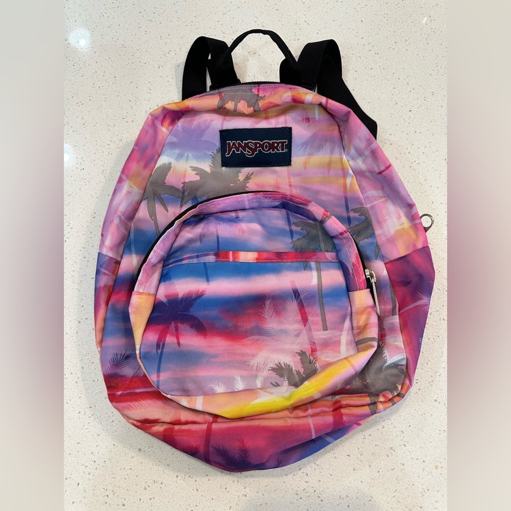 JanSport  Palm Paradise Mini Backpack Colorful Polyester Half Pint